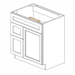 S3021DL Ice White Shaker Vanity Combo Cabinet