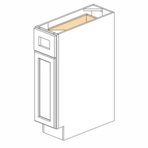 B12 Ice White Shaker Single Door Cabinet (RTA)