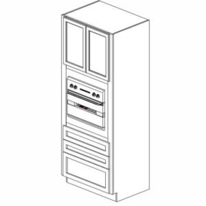 OC3384B Ice White Shaker Tall Oven Cabinet (RTA)