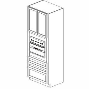 OC3390B Ice White Shaker Tall Oven Cabinet (RTA)