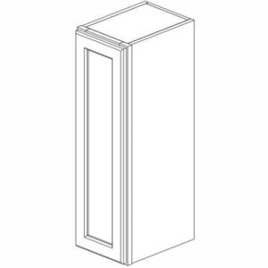 W0936 Ice White Shaker Wall Single Door Cabinet (RTA)