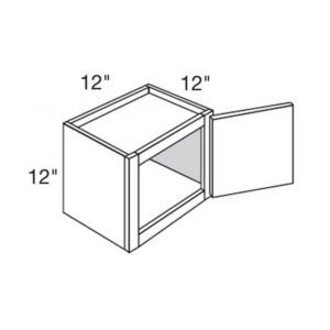 W1212 Ice White Shaker Wall Single Door Cabinet (RTA)